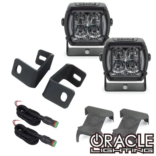 Oracle 15-23 Ford F-150 A-Pillar Hood Mount Brackets W/ Vega Series 4 Spotlights 1