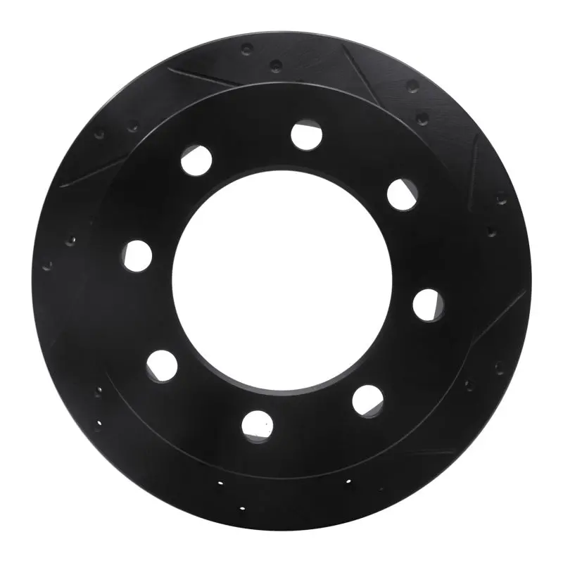 R1 00-02 Dodge Ram 4000 (Mexico) Rear Right Drilled & Slotted Black Brake Rotor 1