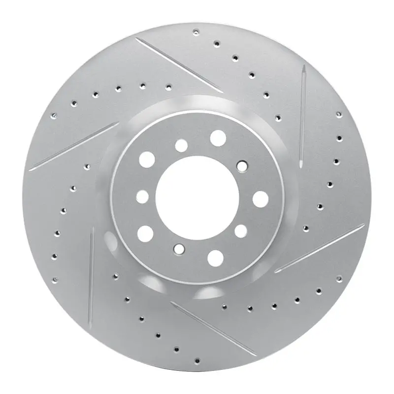 R1 00-03 Bmw M5 Left Front Drilled & Slotted Geo-Carbon Rotor 1