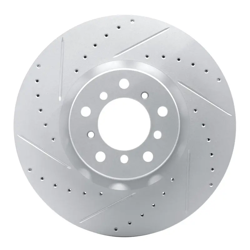 R1 00-03 Bmw M5 Right Front Drilled & Slotted Geo-Carbon Rotor 1