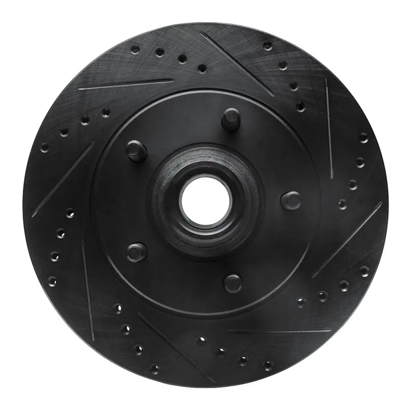 R1 00-04 Ford F-150 Rwd Front Right Drilled & Slotted Black Brake Rotor 1
