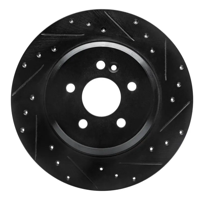 R1 00-05 Mercedes-Benz Ml500 (Usa/Canada) Rear Right Drilled & Slotted Black Brake Rotor 1