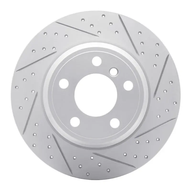 R1 00-06 Bmw X5 Rear Right Drilled & Slotted Geo-Carbon Rotor 1