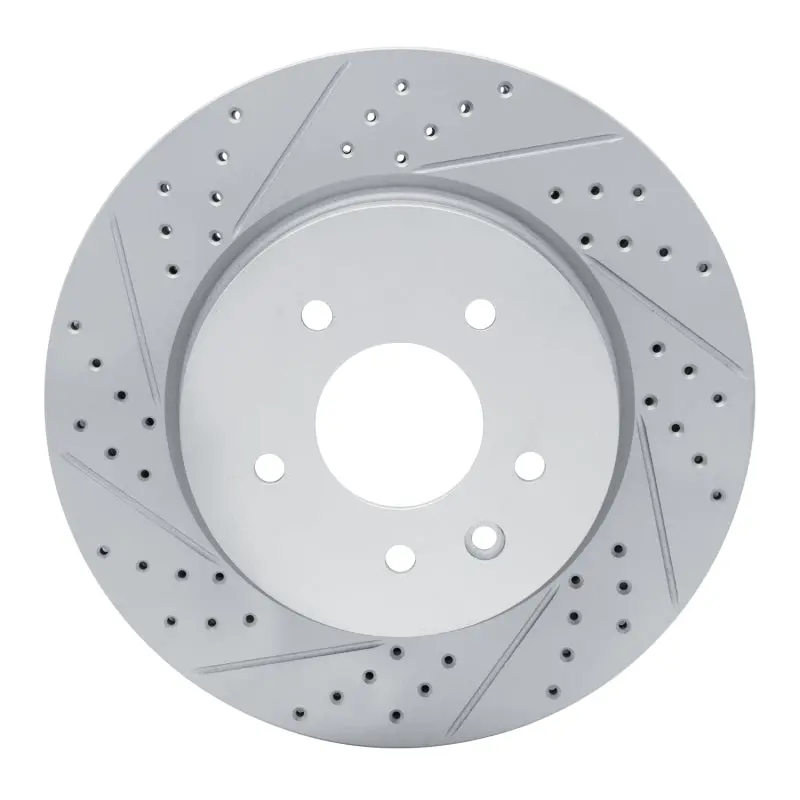 R1 00-06 Jaguar Xjr Rear Left Drilled & Slotted Geo-Carbon Rotor 1