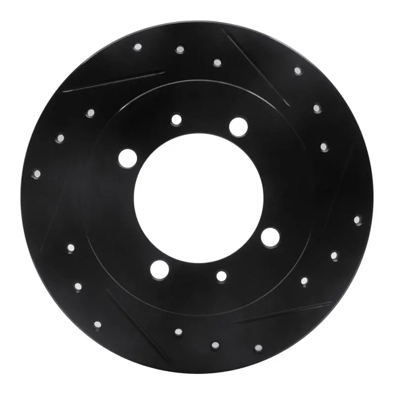 R1 00-07 Mitsubishi Space Star (Mexico) Rear Right Drilled & Slotted Black Brake Rotor 1