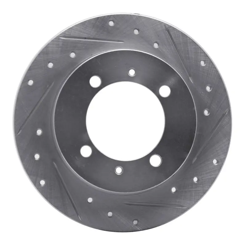 R1 00-07 Mitsubishi Space Star (Mexico) Rear Right Drilled & Slotted Silver Brake Rotor 1