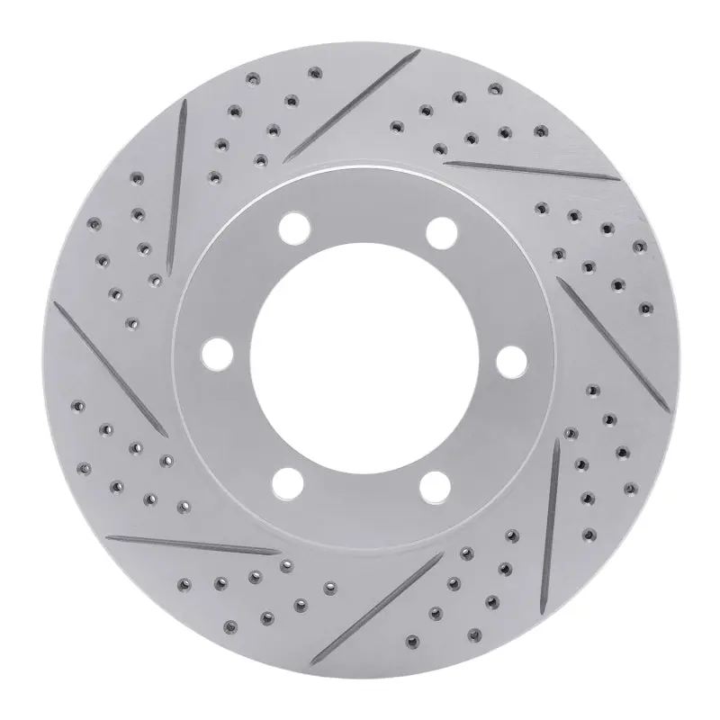 R1 00-07 Toyota Sequoia Front Left Drilled & Slotted Geo-Carbon Rotor 1
