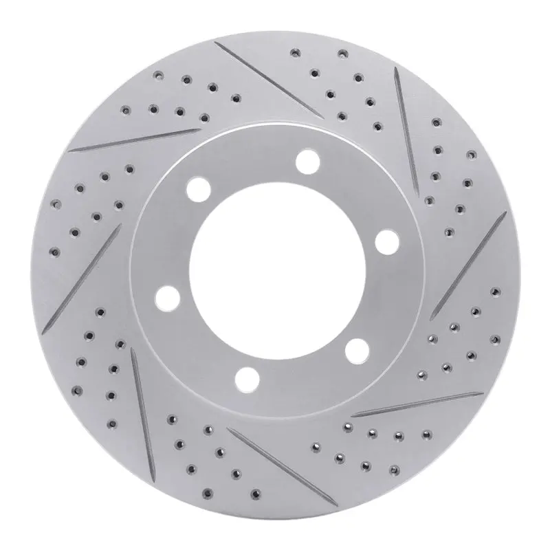 R1 00-07 Toyota Tundra Front Right Drilled & Slotted Geo-Carbon Rotor 1