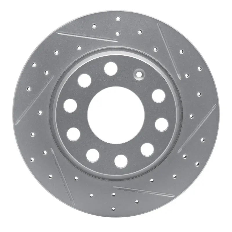 R1 00-08 Audi A4 Quattro Rear Right Drilled & Slotted Geo-Carbon Rotor 1