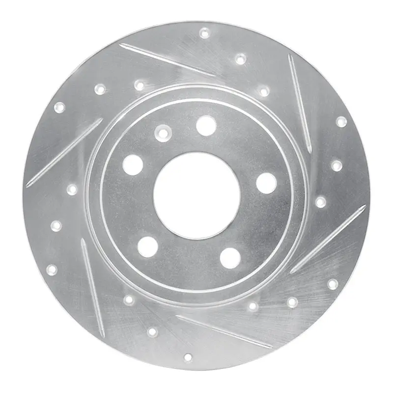 R1 00-09 Audi A4 (Usa/Canada) Rear Right Drilled & Slotted Silver Brake Rotor 1