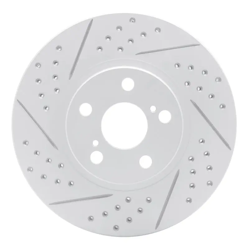 R1 00-10 Pontiac Vibe Front Left Drilled & Slotted Geo-Carbon Rotor 1