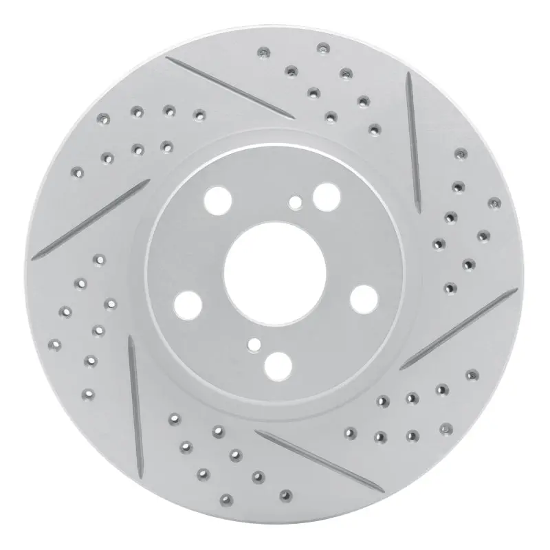 R1 00-10 Pontiac Vibe Front Right Drilled & Slotted Geo-Carbon Rotor 1