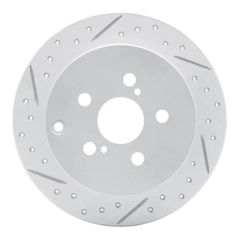 R1 00-10 Pontiac Vibe Rear Left Drilled & Slotted Geo-Carbon Rotor 1