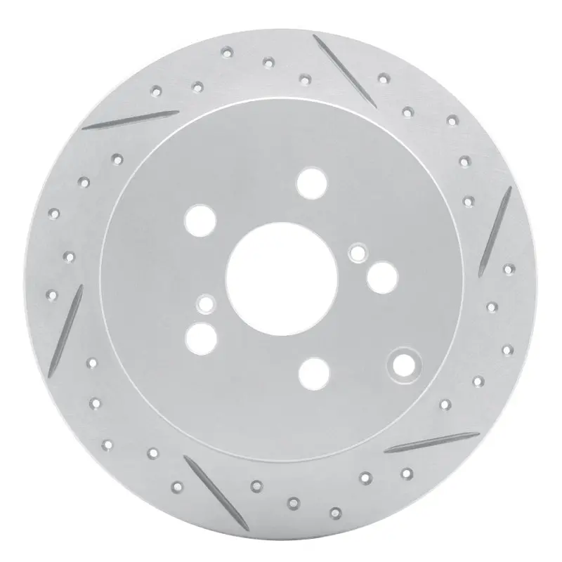 R1 00-10 Pontiac Vibe Rear Right Drilled & Slotted Geo-Carbon Rotor 1
