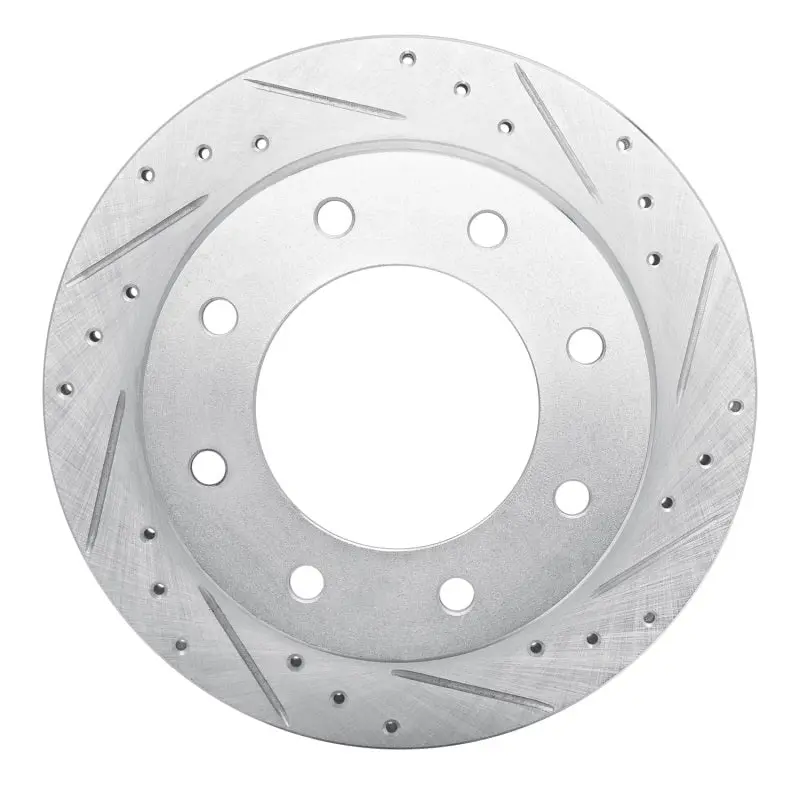 R1 00-11 Cadillac Dts Rear Right Drilled & Slotted Silver Brake Rotor 1