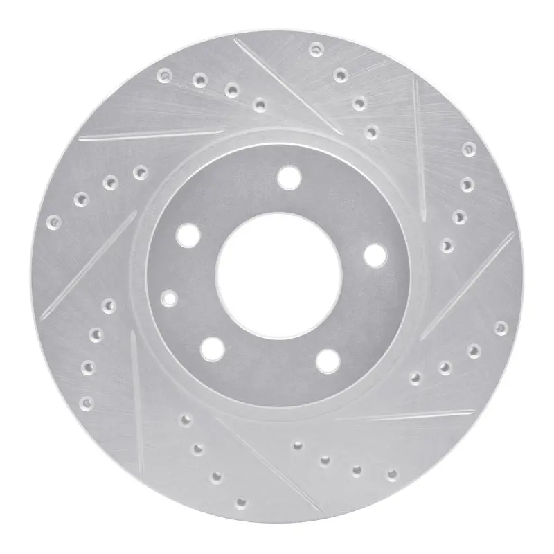 R1 01-02 Mazda Millenia Front Right Drilled & Slotted Silver Brake Rotor 1