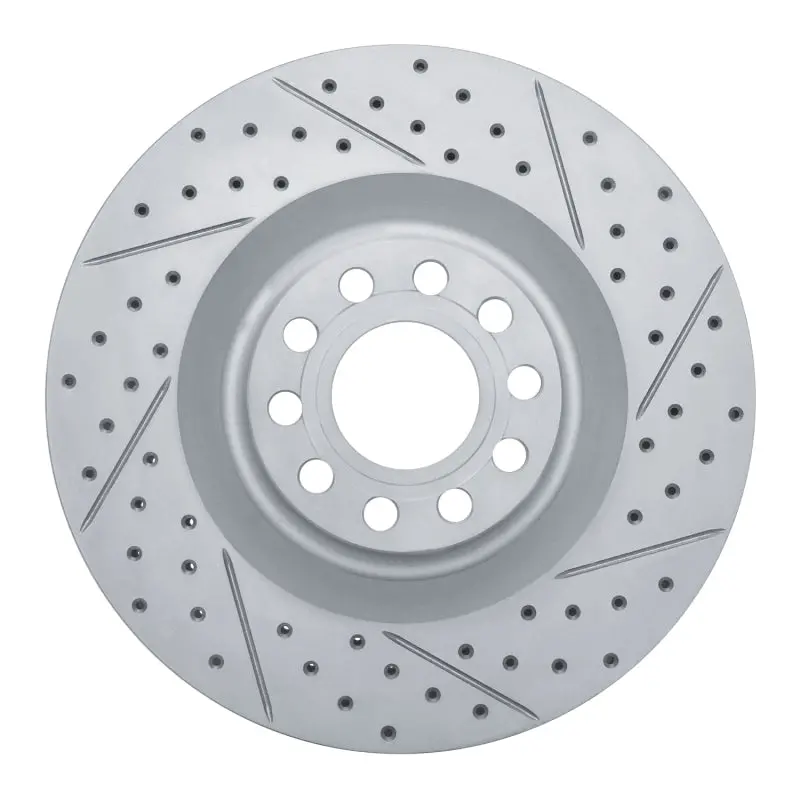 R1 01-03 Audi S8 Front Right Drilled & Slotted Geo-Carbon Rotor 1