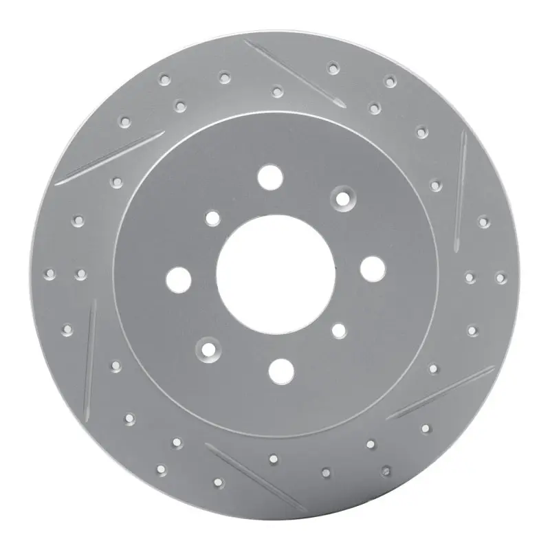 R1 01-05 Acura El Rear Right Drilled & Slotted Geo-Carbon Rotor 1