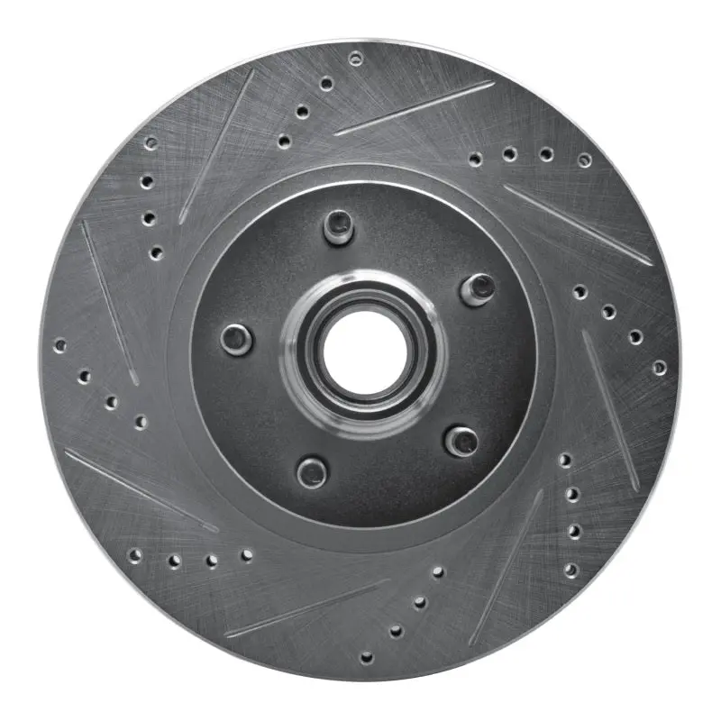 R1 01-05 Ford Explorer Sport Trac Front Left Drilled & Slotted Silver Brake Rotor 1