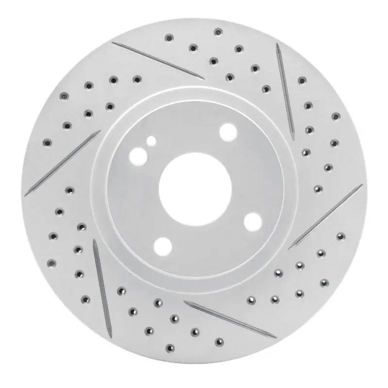 R1 01-05 Mazda Miata Front Right Drilled & Slotted Geo-Carbon Rotor 1