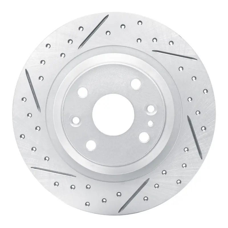 R1 01-05 Mazda Miata Rear Left Drilled & Slotted Geo-Carbon Rotor 1