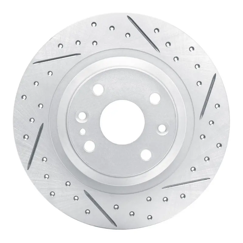 R1 01-05 Mazda Miata Rear Right Drilled & Slotted Geo-Carbon Rotor 1