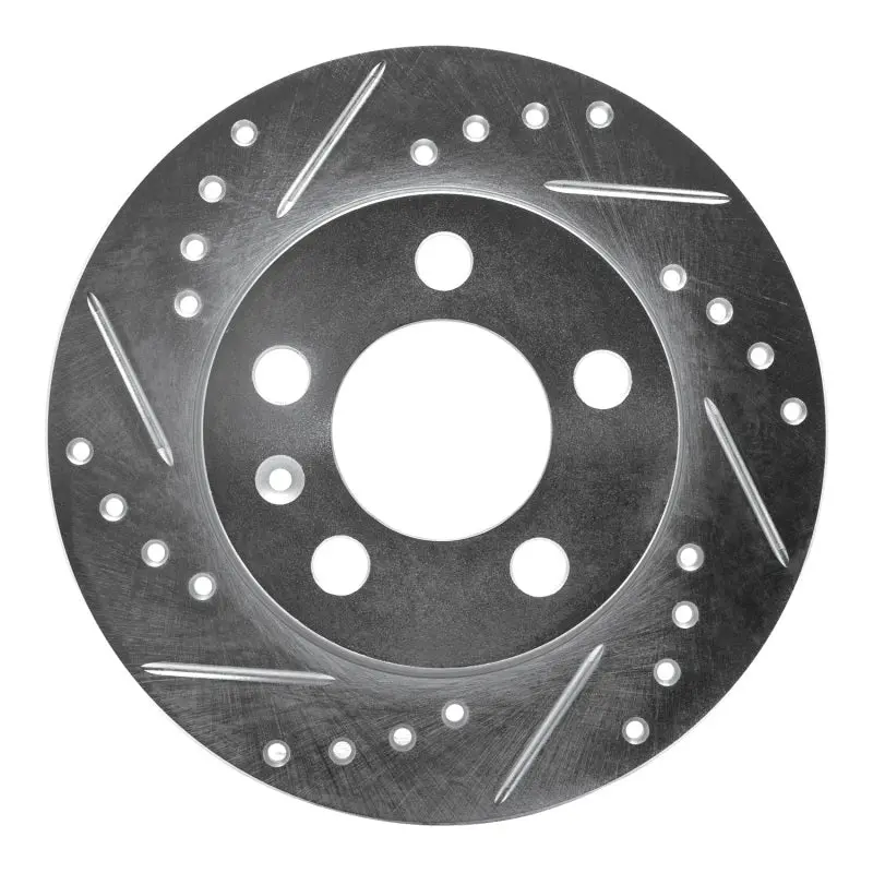 R1 01-06 Audi Tt Quattro Rear Left Drilled & Slotted Silver Brake Rotor 1