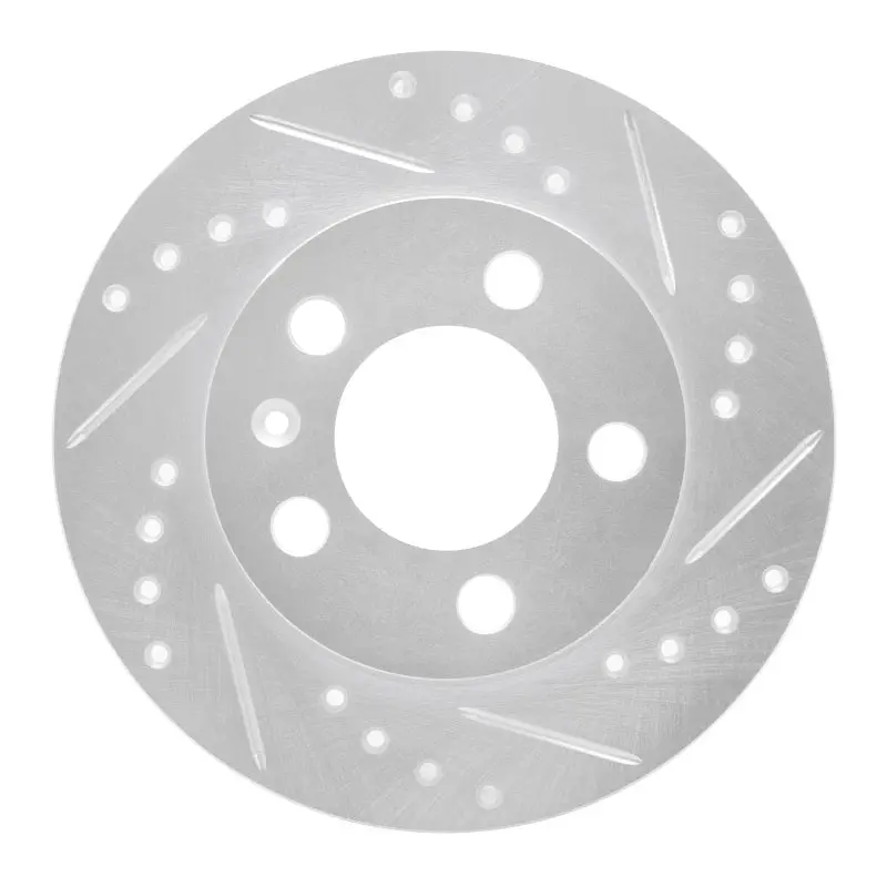 R1 01-06 Audi Tt Quattro Rear Right Drilled & Slotted Silver Brake Rotor 1