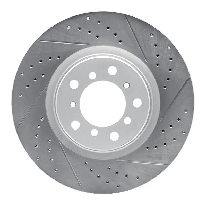 R1 01-06 Bmw M3 Left Front Drilled & Slotted Geo-Carbon Rotor 1