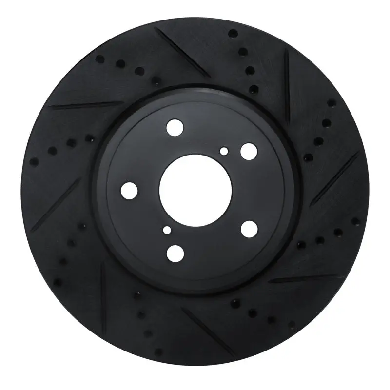R1 01-06 Lexus Ls430 Front Right Drilled & Slotted Black Brake Rotor 1