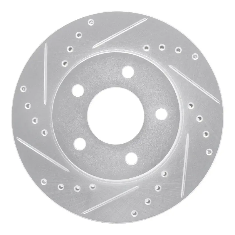 R1 01-07 Buick Rendezvous Front Left Drilled & Slotted Silver Brake Rotor 1
