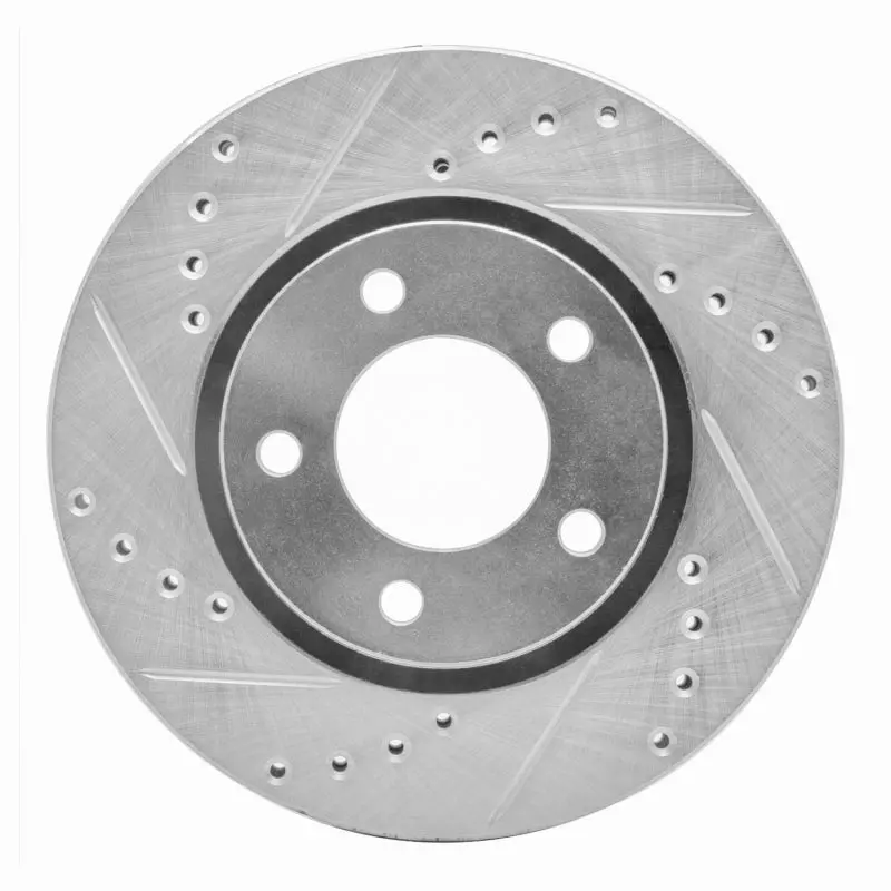 R1 01-07 Chrysler Town & Country Front Left Drilled & Slotted Silver Brake Rotor 1