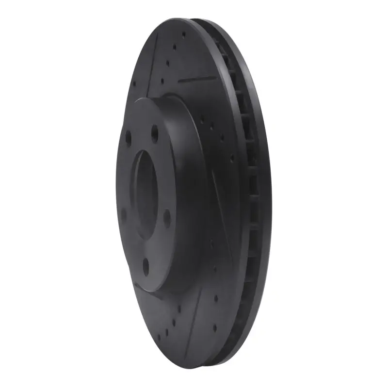 R1 01-07 Ford Escape Front Left Drilled & Slotted Black Brake Rotor 2