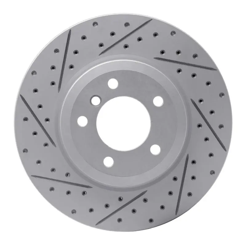 R1 01-08 Bmw 330I Front Right Drilled & Slotted Geo-Carbon Rotor 1