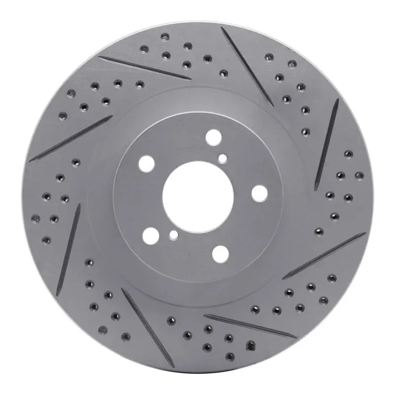 R1 01-08 Saab 9-2X Front Right Drilled & Slotted Geo-Carbon Rotor 1