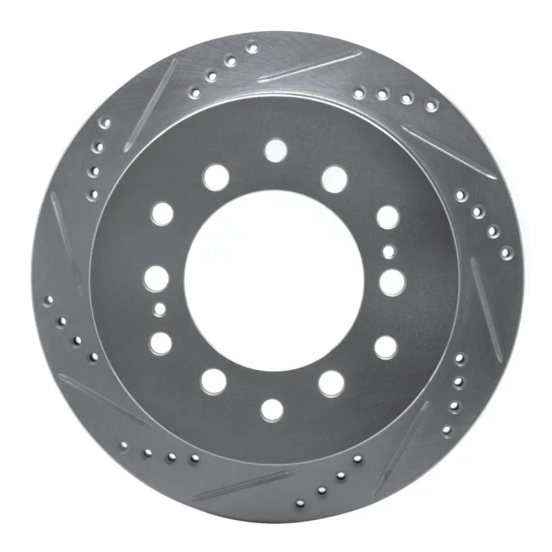 R1 01-09 Lexus Gx470 Rear Left Drilled & Slotted Silver Brake Rotor 1
