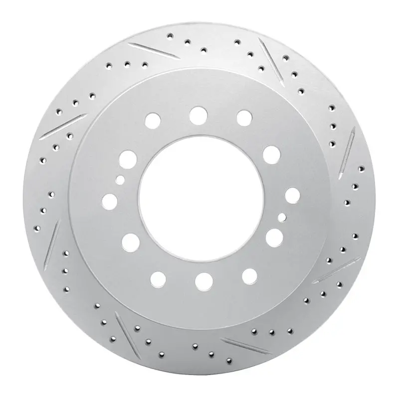 R1 01-09 Lexus Gx470 Rear Right Drilled & Slotted Geo-Carbon Rotor 1