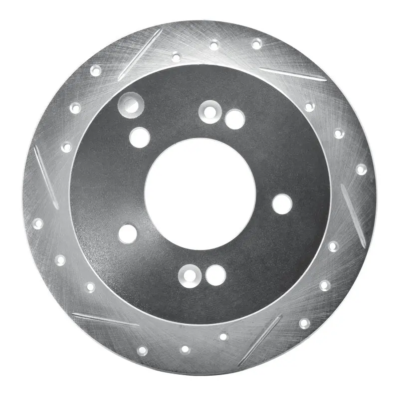 R1 01-10 Hyundai Xg350 Rear Left Drilled & Slotted Silver Brake Rotor 1