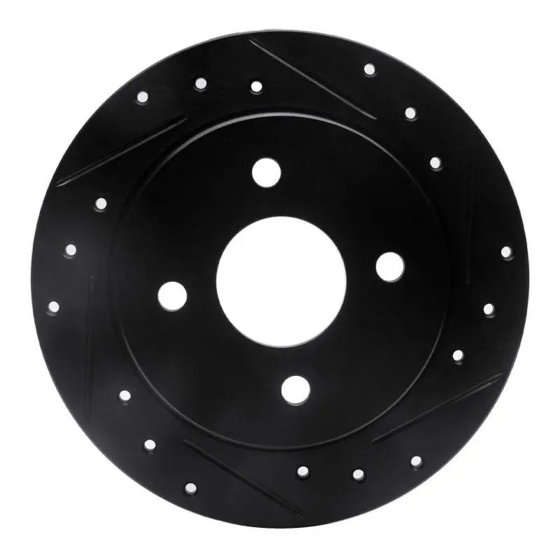 R1 01-19 Ford Fiesta (Usa/Canada) Rear Right Drilled & Slotted Black Brake Rotor 1