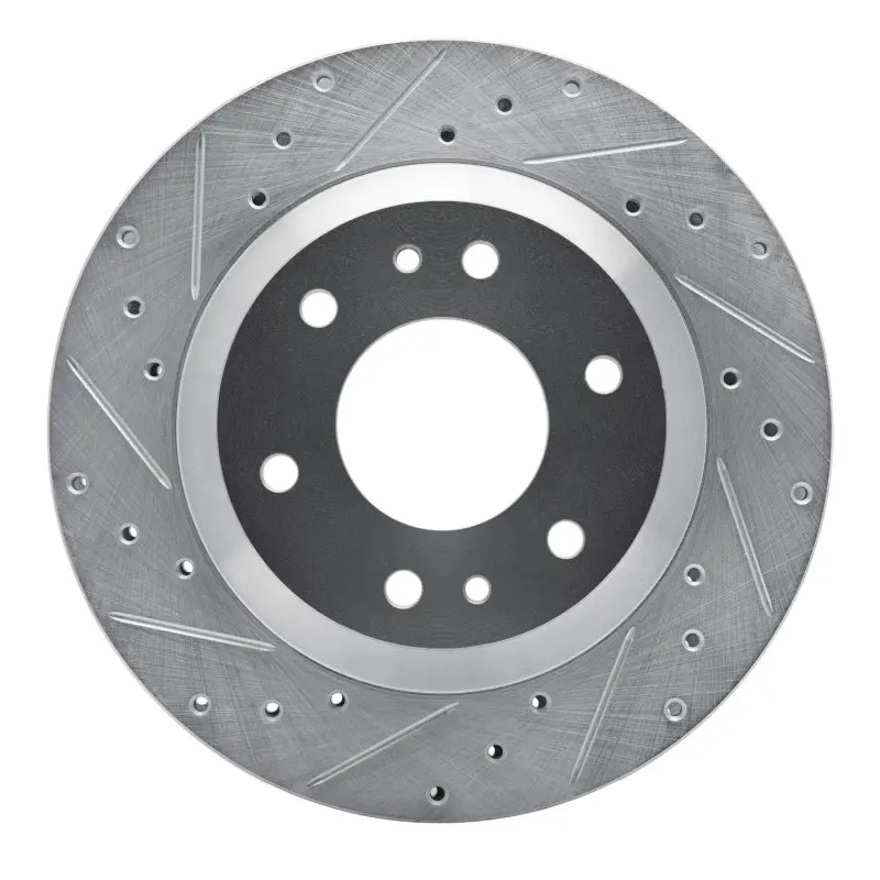 R1 02-05 Buick Rainier Front Left Drilled & Slotted Silver Brake Rotor 1