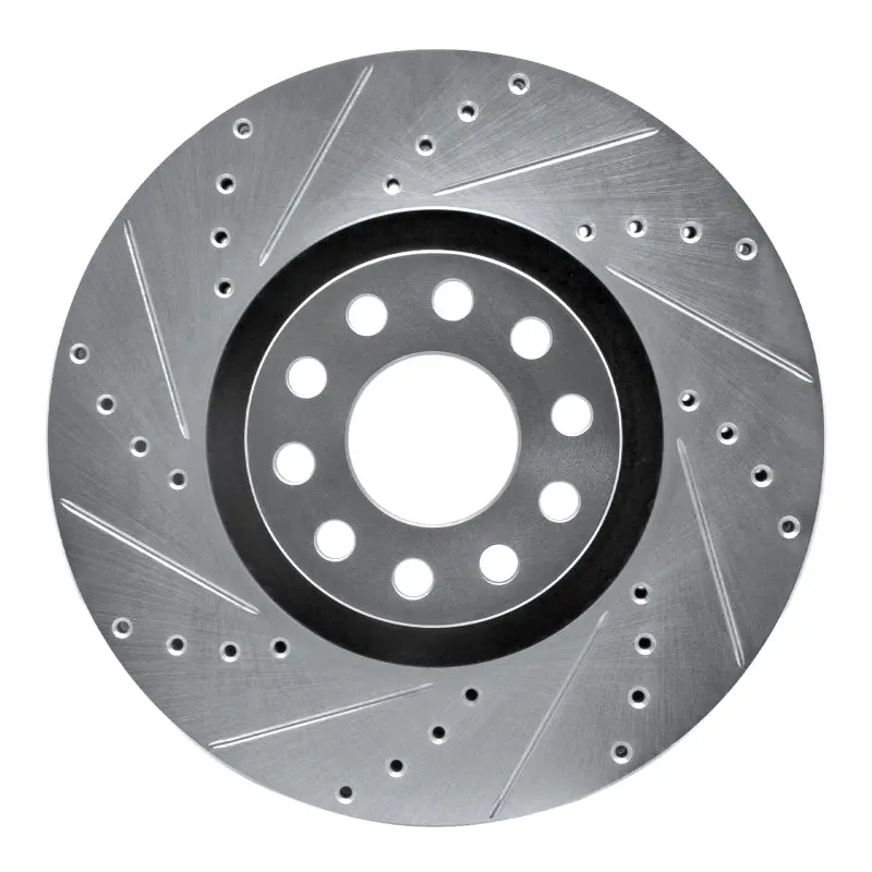 R1 02-05 Volkswagen Passat (Usa/Canada) Front Left Drilled & Slotted Silver Brake Rotor 1