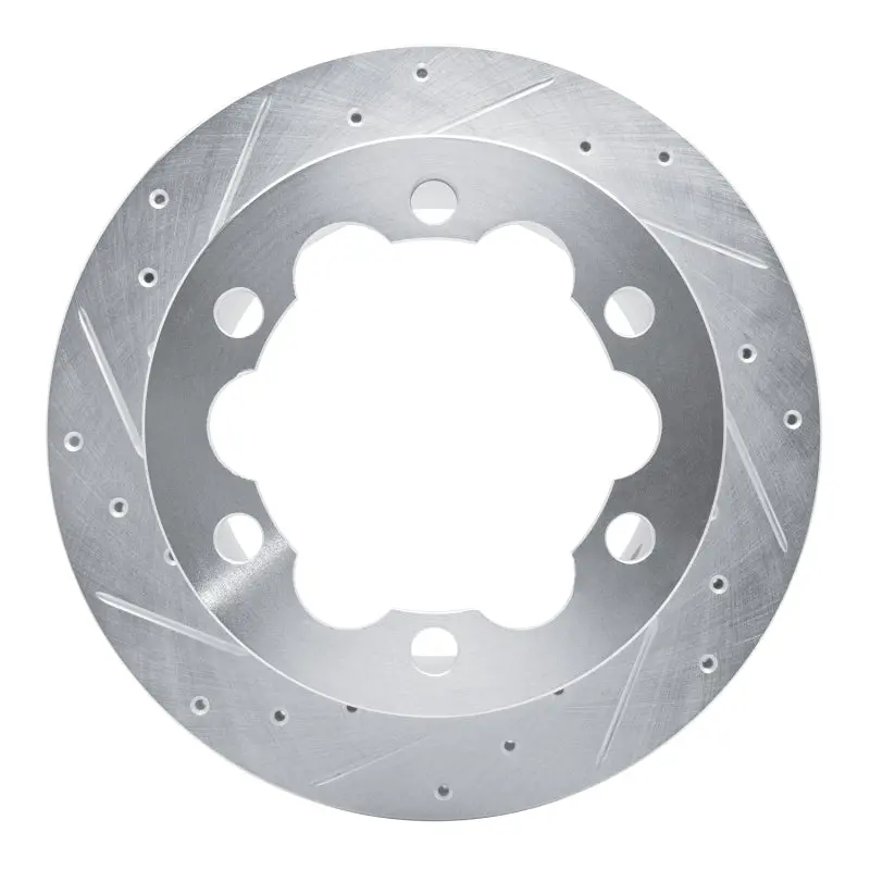 R1 02-06 Dodge Sprinter 3500 Rear Left Drilled & Slotted Silver Brake Rotor 1