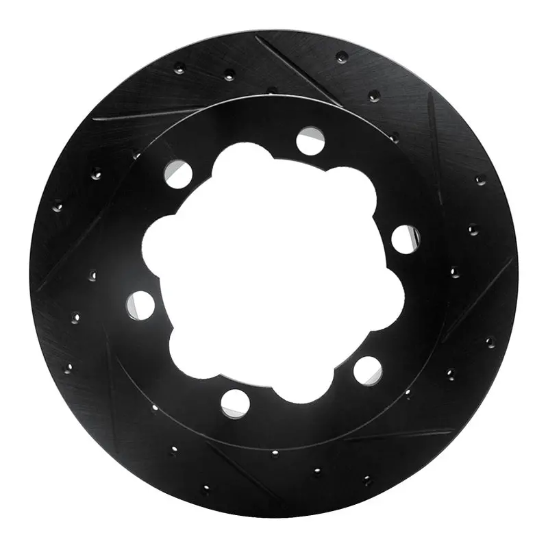 R1 02-06 Dodge Sprinter 3500 Rear Right Drilled & Slotted Black Brake Rotor 1