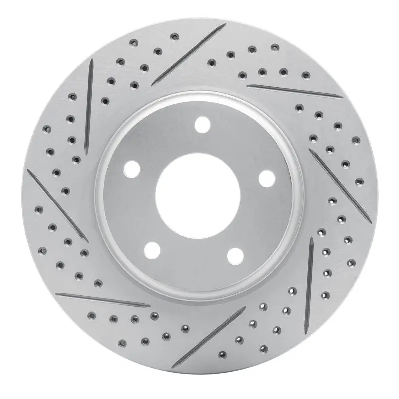 R1 02-06 Infiniti I35 Front Left Drilled & Slotted Geo-Carbon Rotor 1