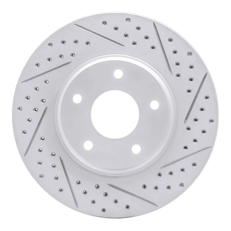 R1 02-06 Infiniti I35 Front Right Drilled & Slotted Geo-Carbon Rotor 1