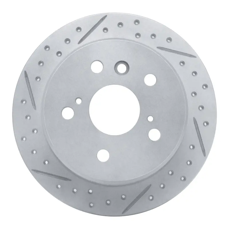 R1 02-08 Lexus Es330 Rear Left Drilled & Slotted Geo-Carbon Rotor 1