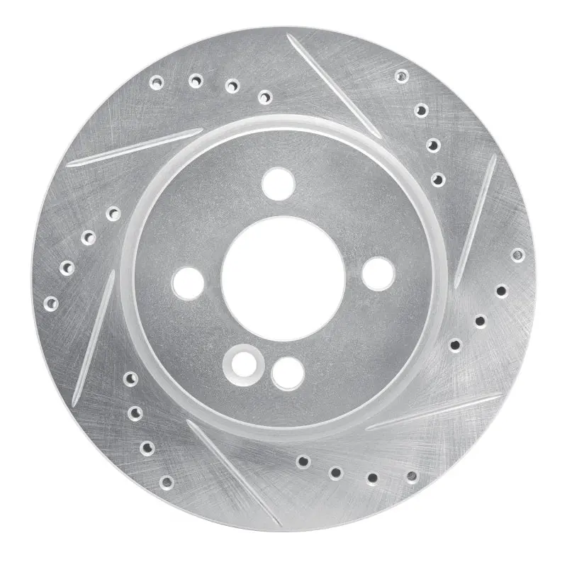 R1 02-08 Mini Cooper (Excl Clubman) Front Right Drilled & Slotted Silver Brake Rotor 1