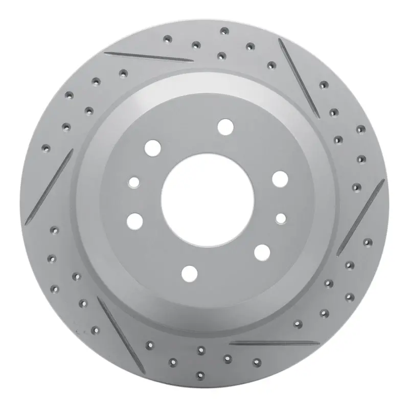 R1 02-09 Buick Rainier Rear Right Drilled & Slotted Geo-Carbon Rotor 1