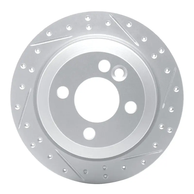 R1 02-15 Mini Cooper (Excl Clubman Rear Right Drilled & Slotted Geo-Carbon Rotor 1