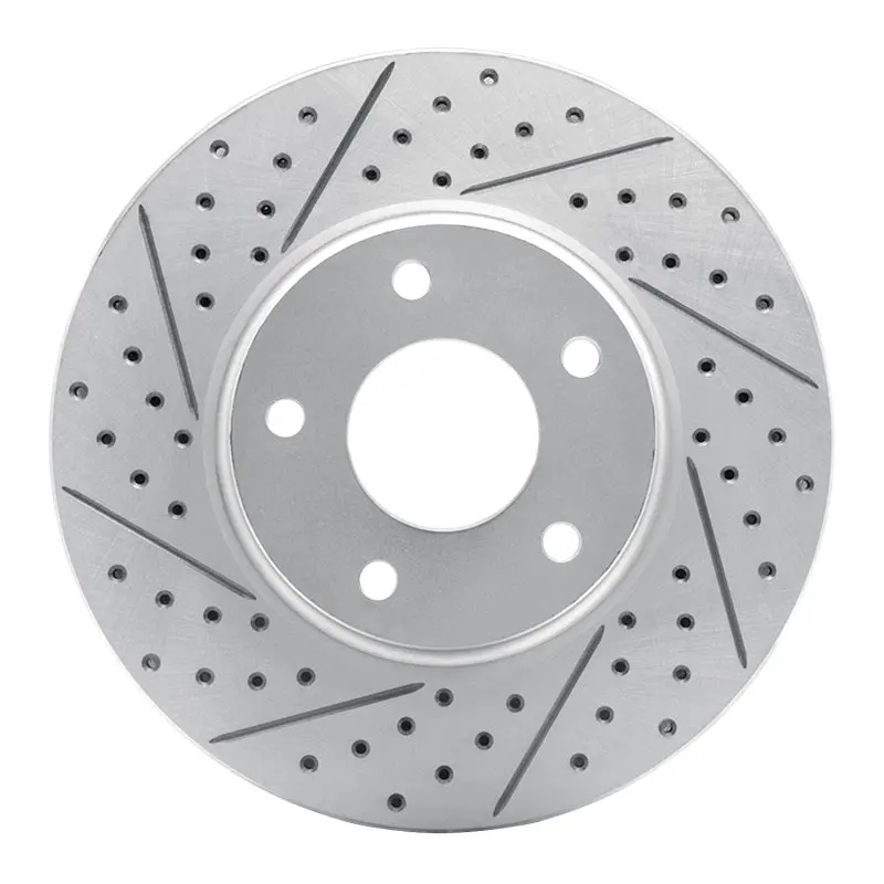 R1 02-17 Infiniti Q45 Front Left Drilled & Slotted Geo-Carbon Rotor 1